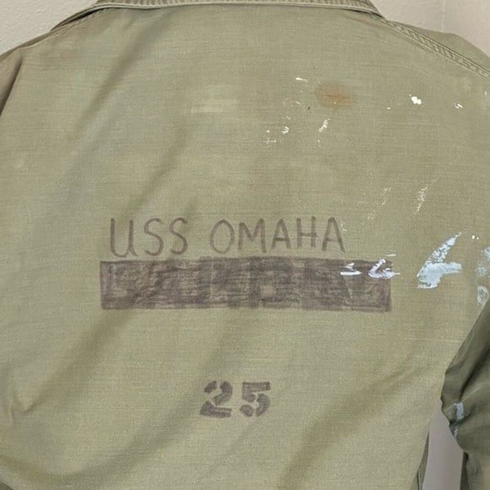 Authentic Vintage Military USS Omaha Coat Men’s Medium Rustic Vibe - Picture 6 of 10